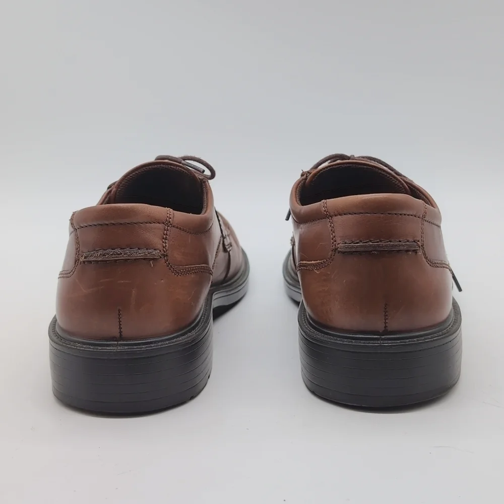 ECCO Men’s Brown Leather sz 11.5 Apron Toe Lace-Up Dress Shoes